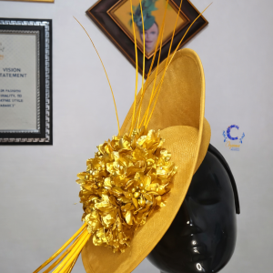 Ladies Turban Cap, Heart With Fascinator