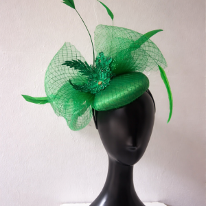 Ladies Small Turban Cap, Heart With Fascinator